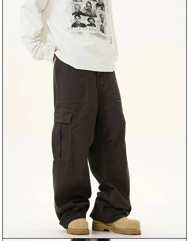 Faded Oversized Pocket Cargo Pants