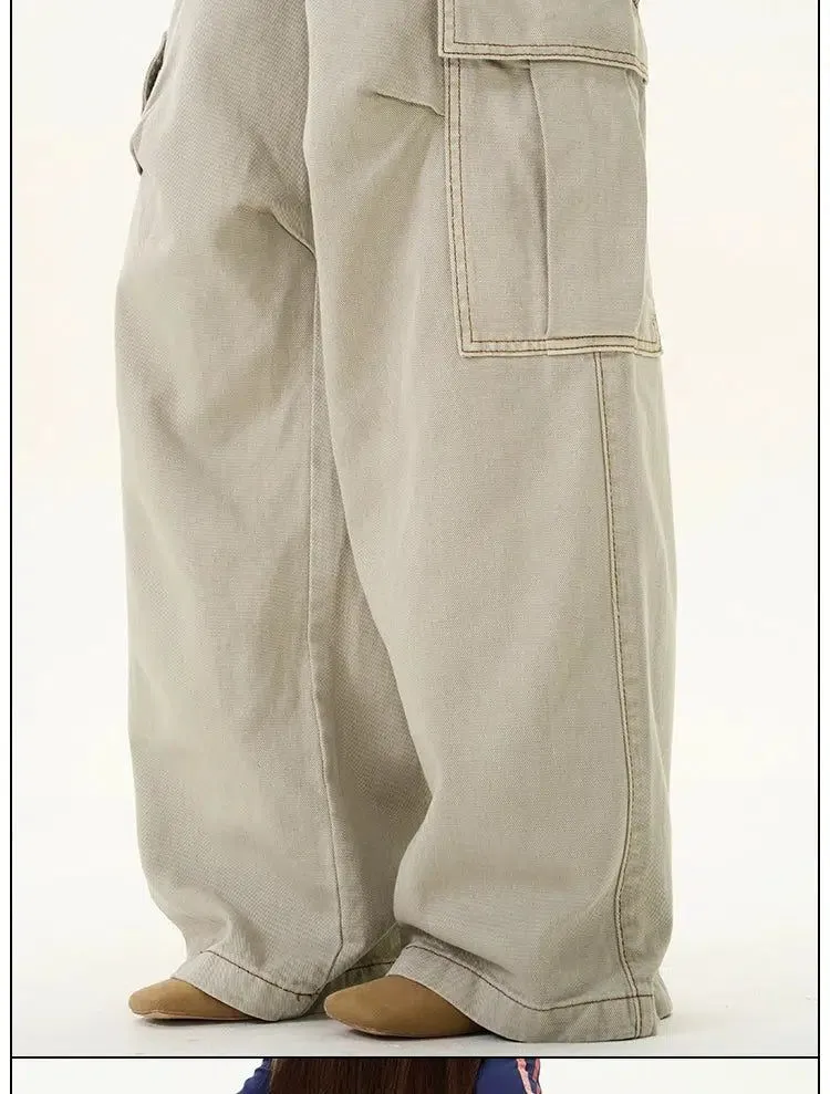 Faded Oversized Pocket Cargo Pants