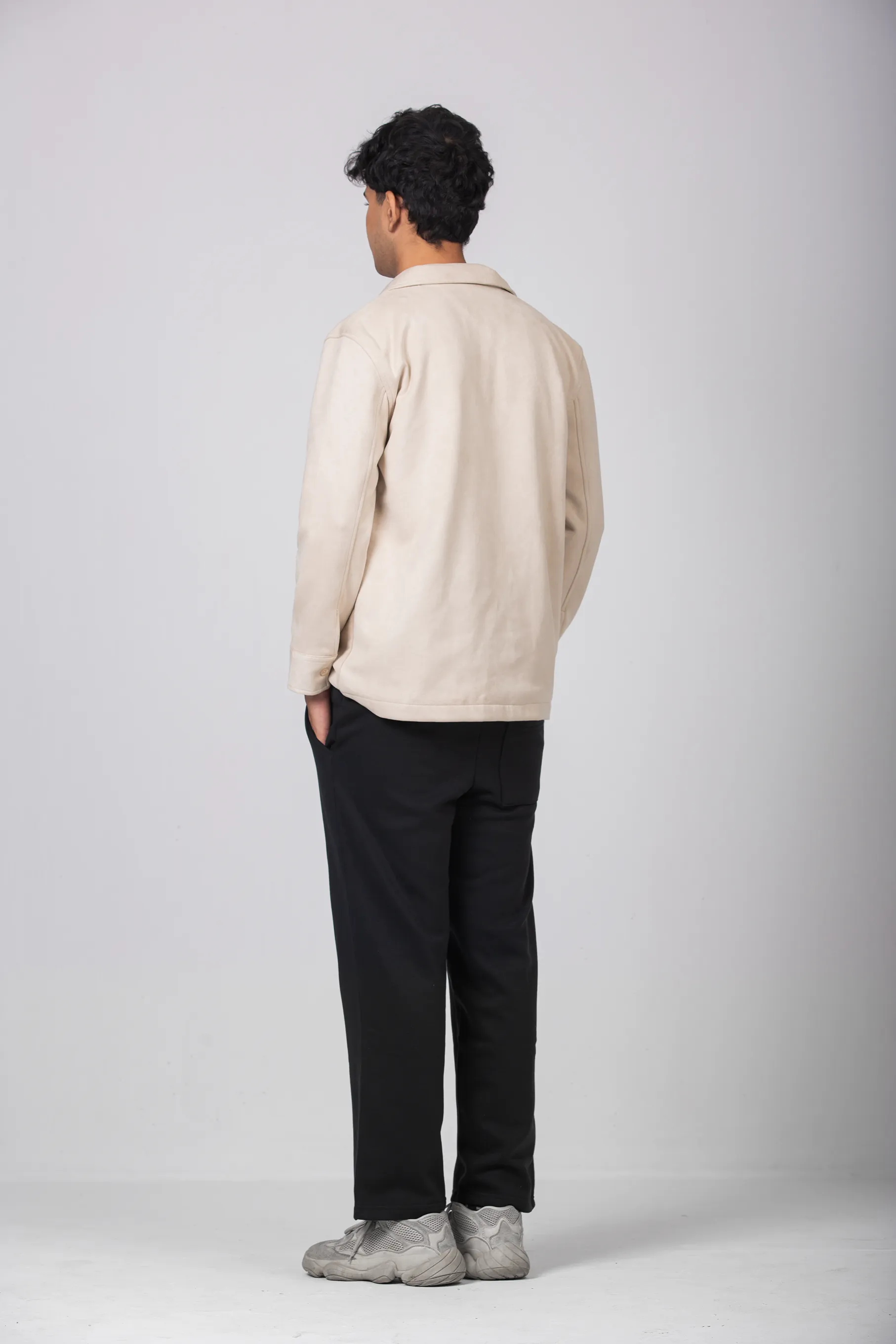 Faux Suede Shacket | Cream