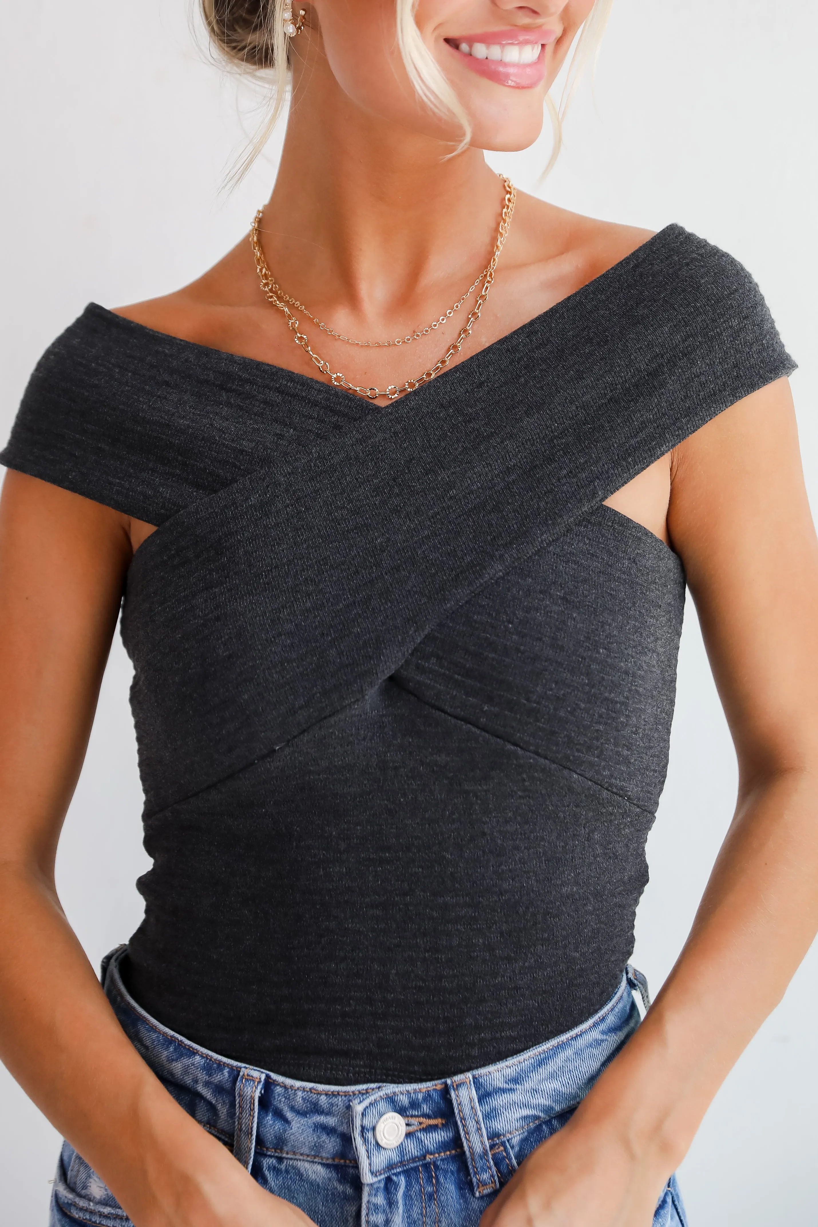 FINAL SALE - Ultimate Trend Knit Crossover Tank