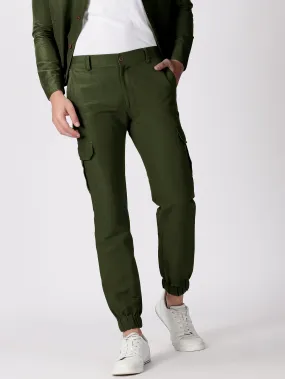Finn - Linen Joggers - Dark Green