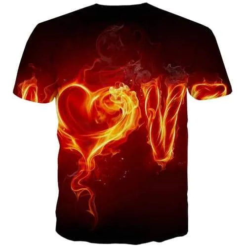 Flame T shirts Men Space Tshirts Casual Smoke Tshirts Novelty Love Tshirts Cool Gothic Shirt Print Short Sleeve summer Men New