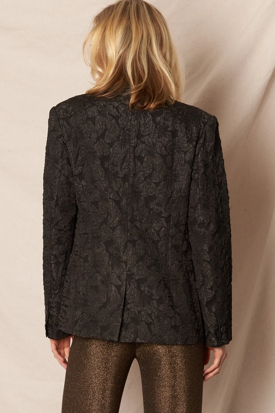 FLORAL JACQUARD BLAZER