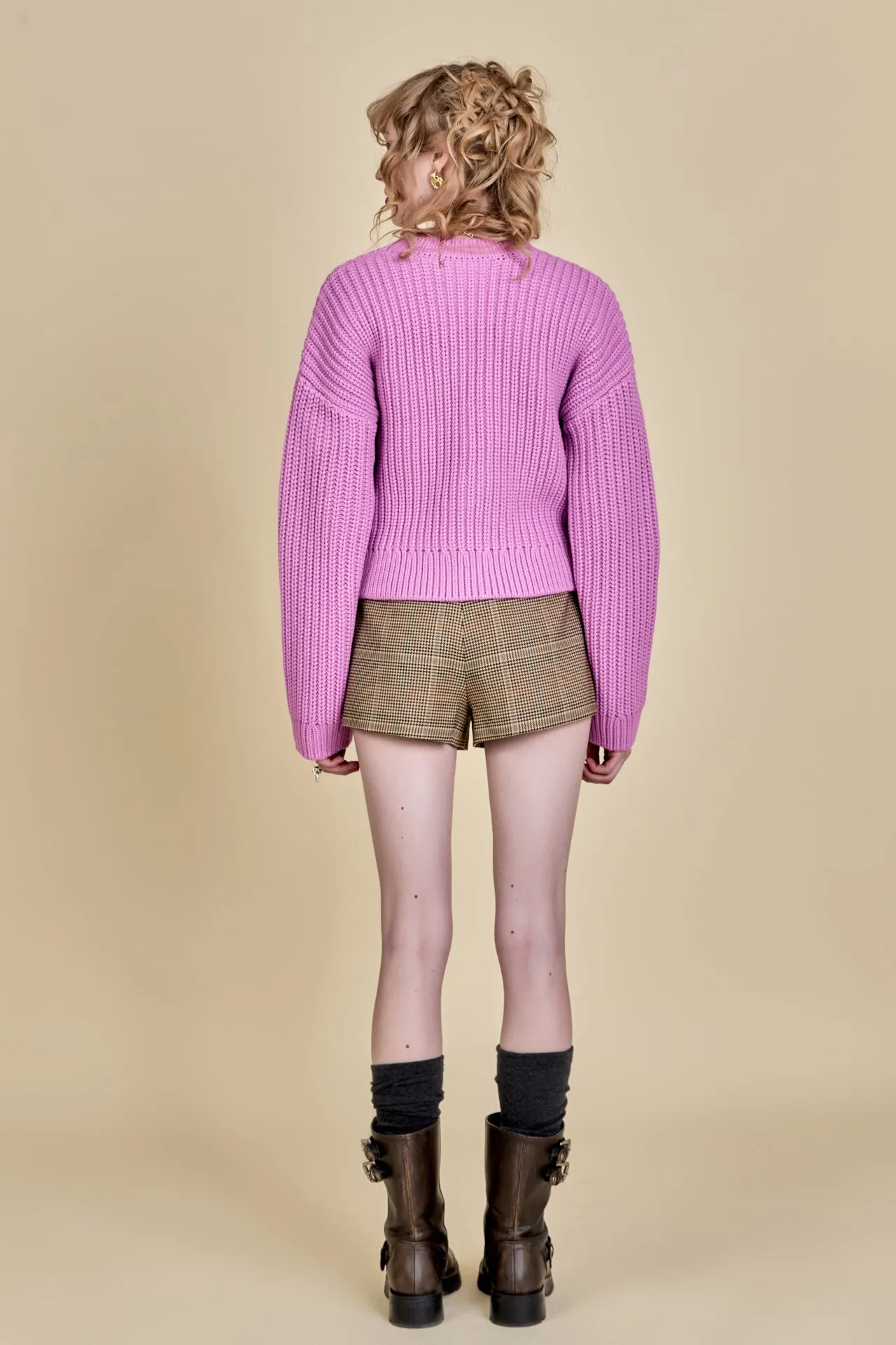 Flower Embroidery Knit Top