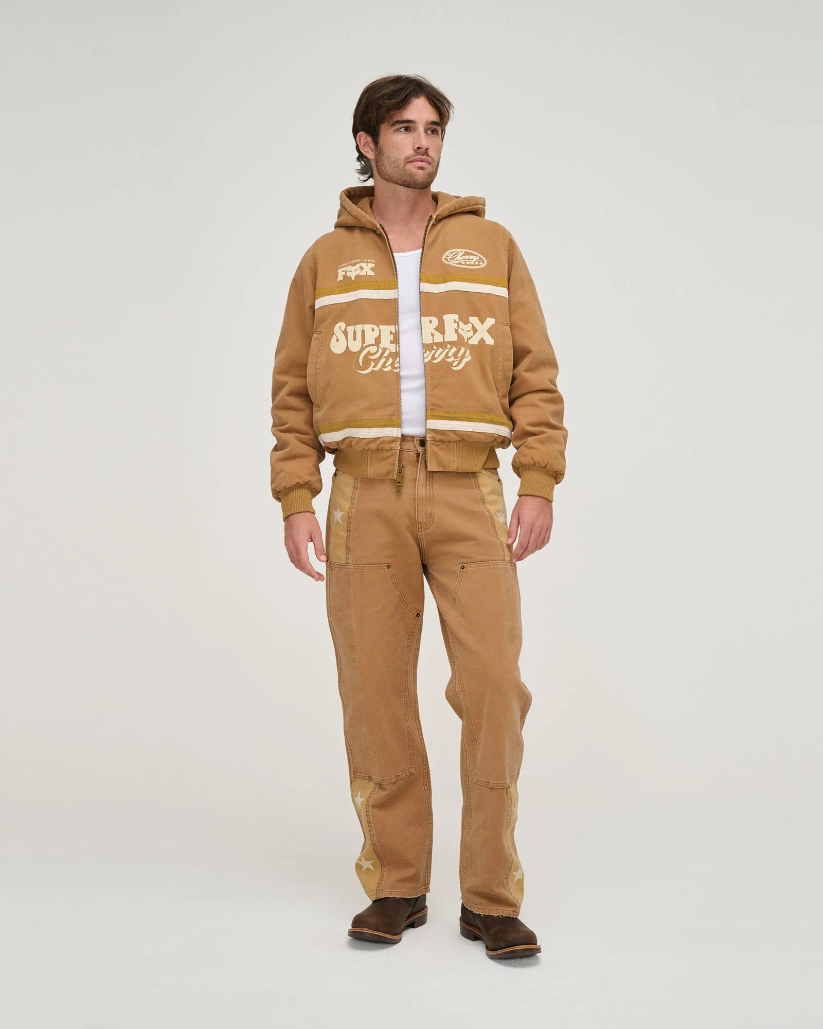 Fox X Cherry Mechanic Jacket (Camel Brown)