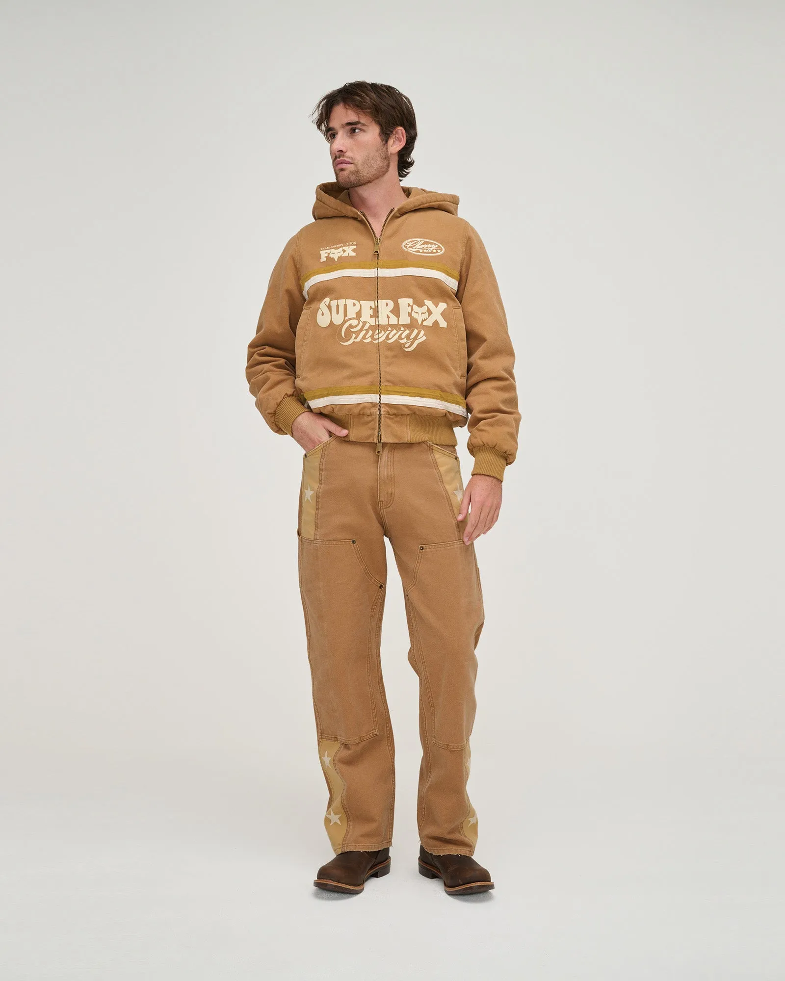 Fox X Cherry Mechanic Jacket (Camel Brown)