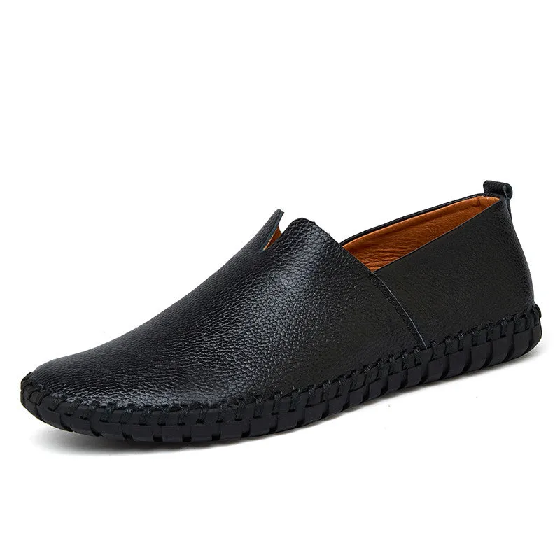 Genuine Leather Soft Men's Casual Flat Shoes