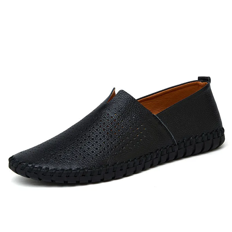 Genuine Leather Soft Men's Casual Flat Shoes
