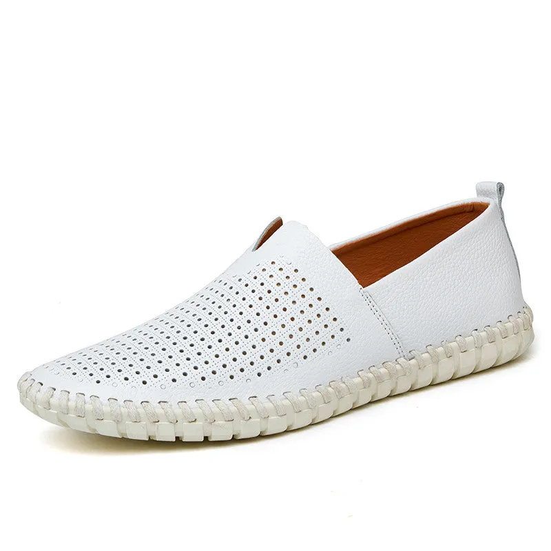 Genuine Leather Soft Men's Casual Flat Shoes