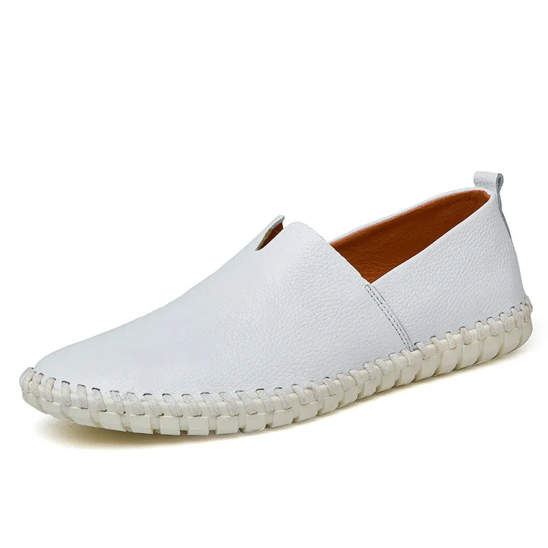 Genuine Leather Soft Men's Casual Flat Shoes