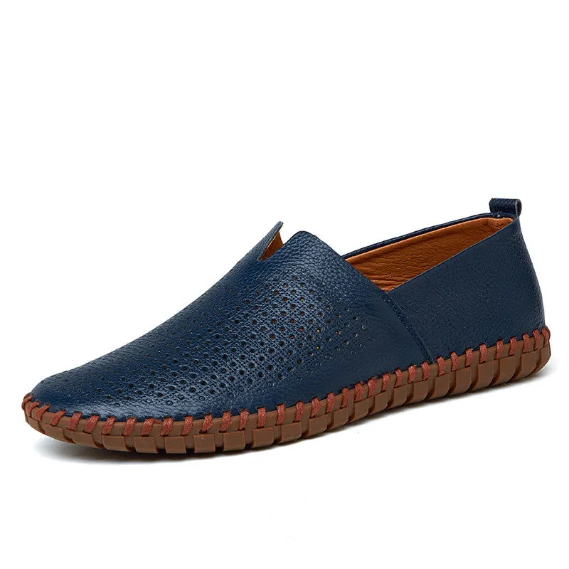 Genuine Leather Soft Men's Casual Flat Shoes