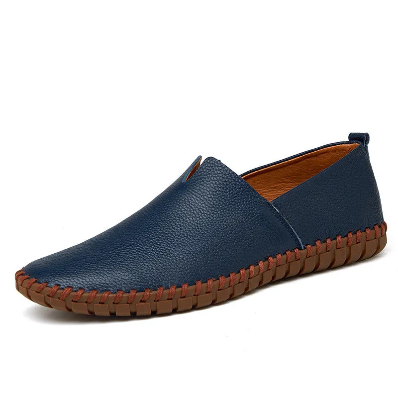 Genuine Leather Soft Men's Casual Flat Shoes