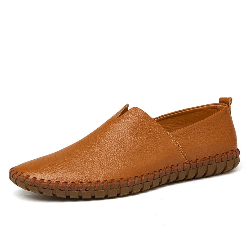 Genuine Leather Soft Men's Casual Flat Shoes