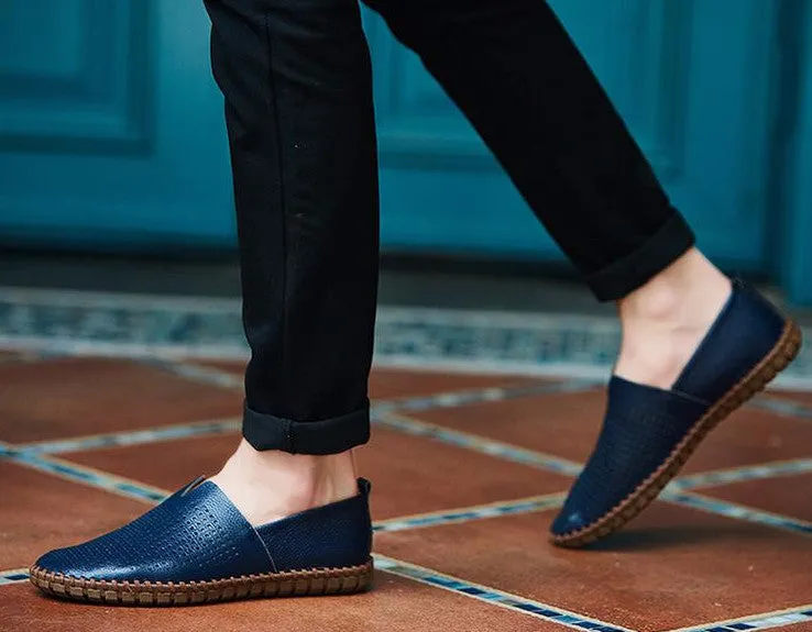 Genuine Leather Soft Men's Casual Flat Shoes