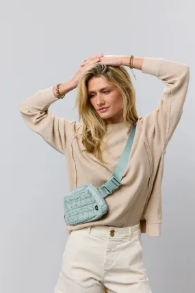 Georgia Waffle Knit Top in Cream - FINAL SALE