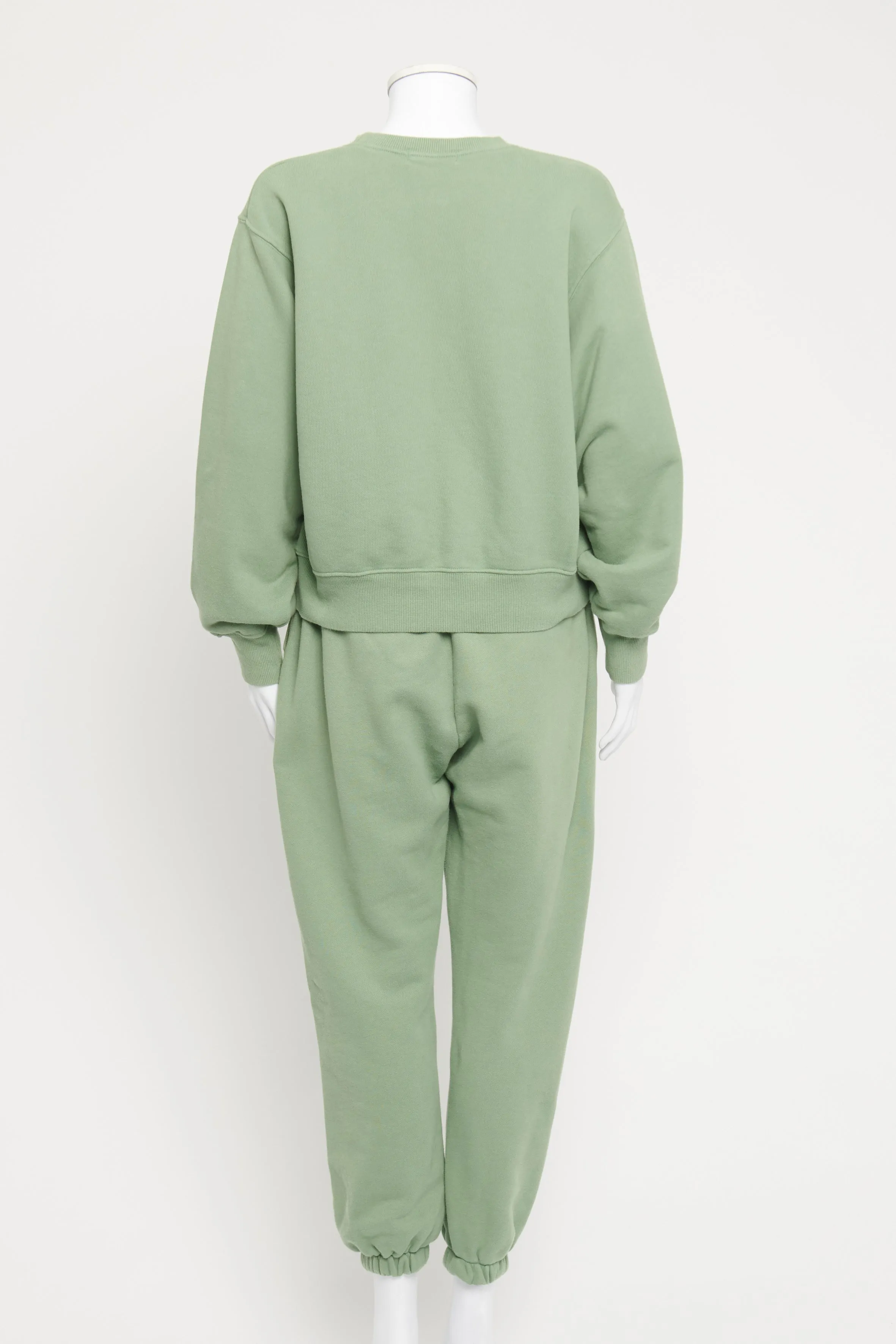 Green Cotton Preowned Tracksuit Set