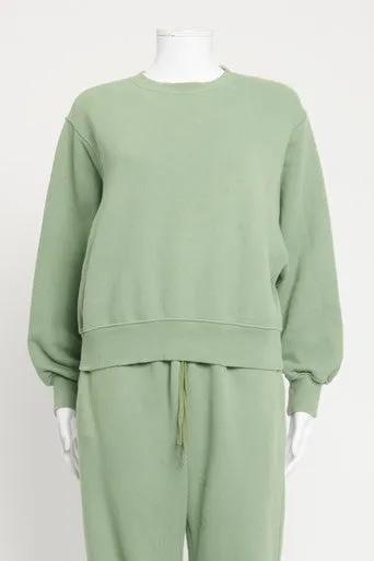Green Cotton Preowned Tracksuit Set