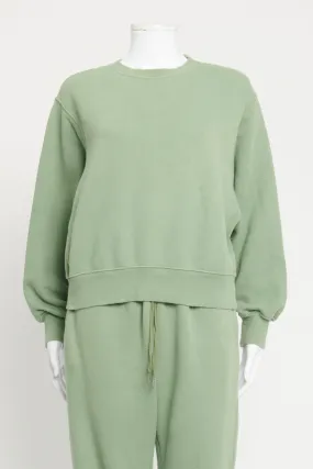 Green Cotton Preowned Tracksuit Set