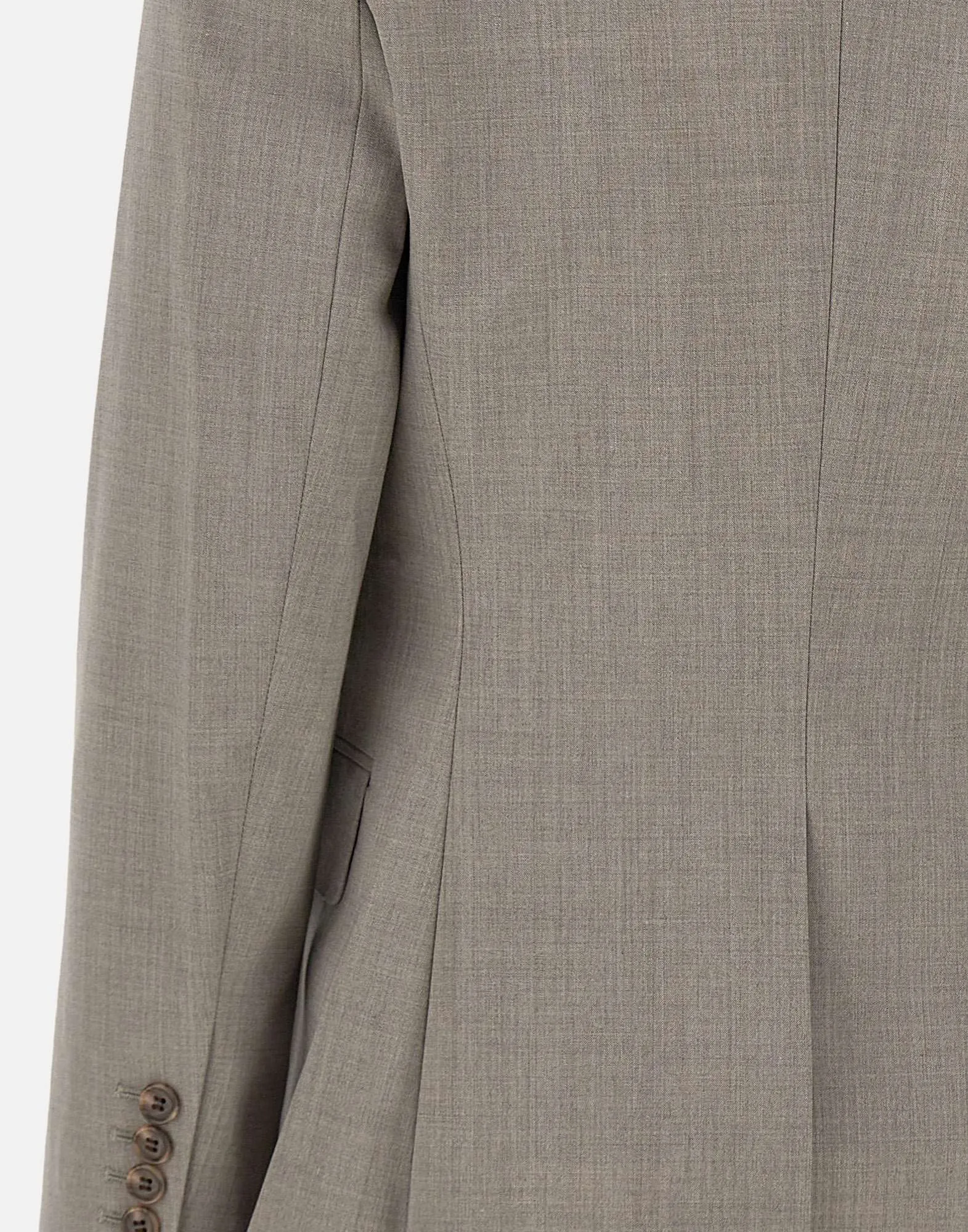 Grey Wool Crepe Blazer for Women