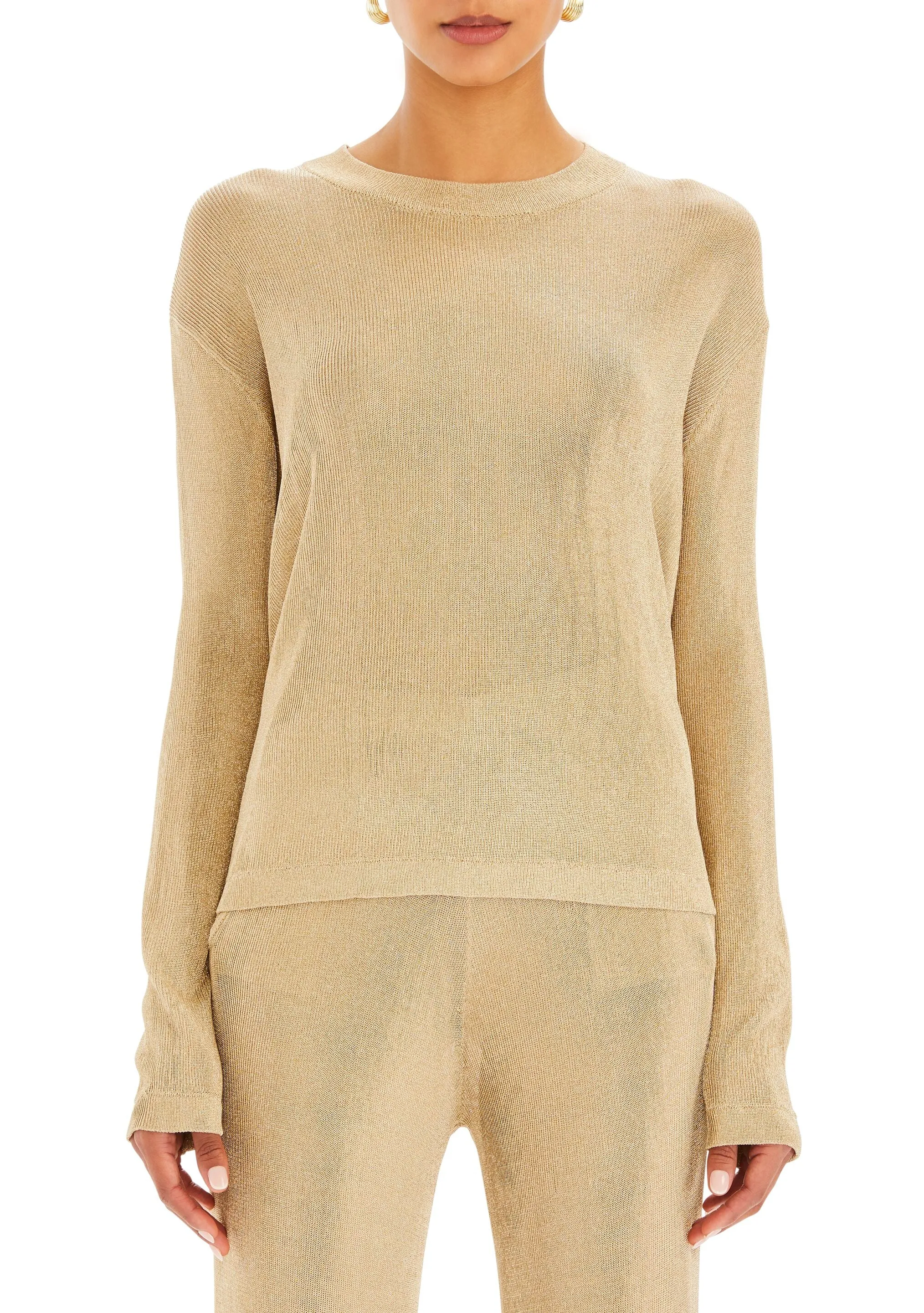 Hana Metallic Knit Top