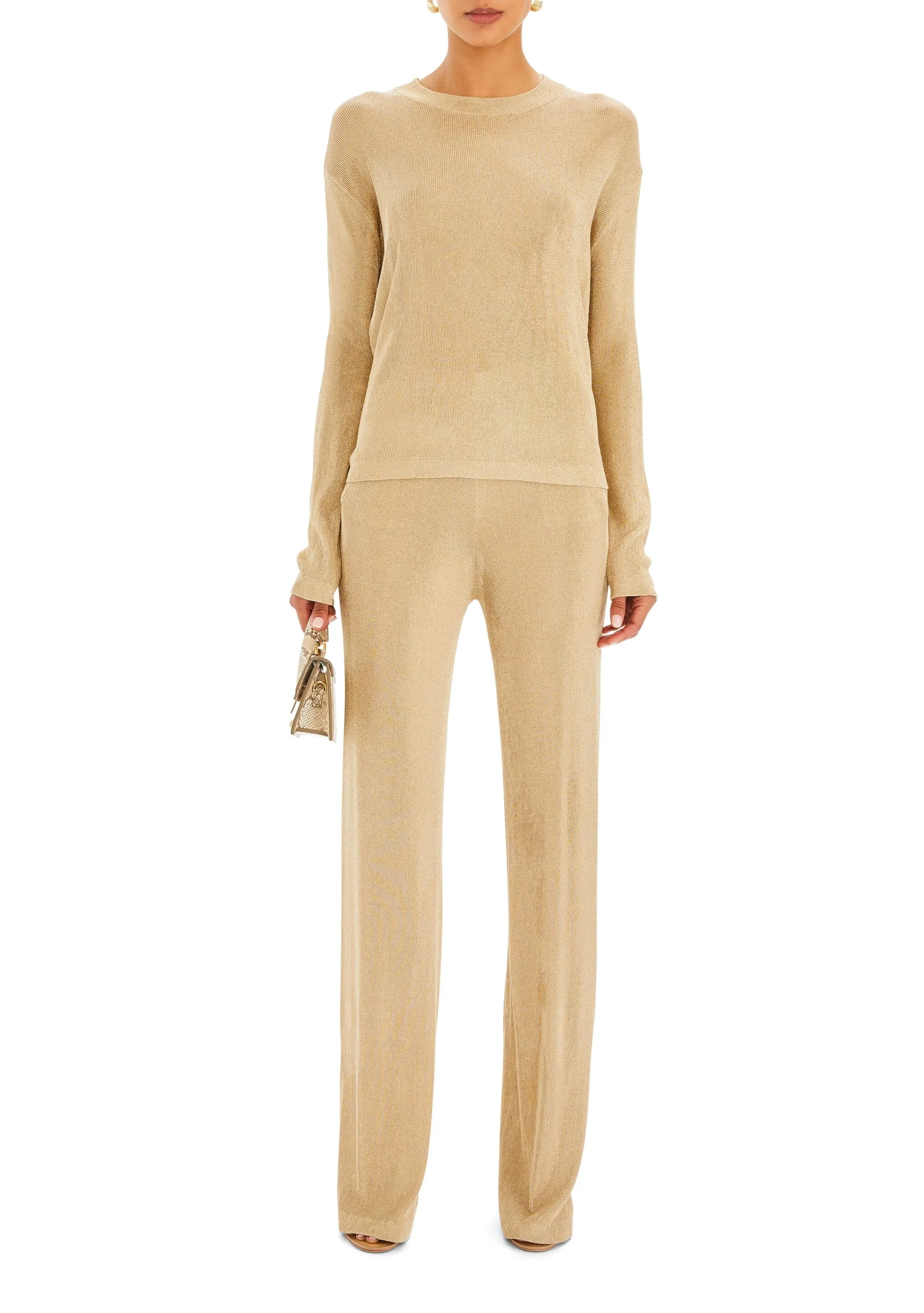 Hana Metallic Knit Top