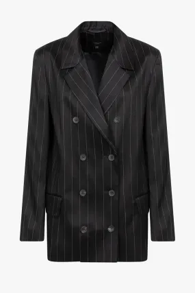 Harper blazer | Pinstriped - Virgin wool & silk blend