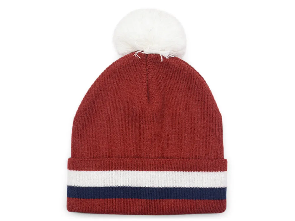 Headway Pom Knit - Cardinal Red/White/Navy
