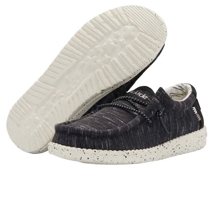 Hey Dude Wally Youth Stretch Black