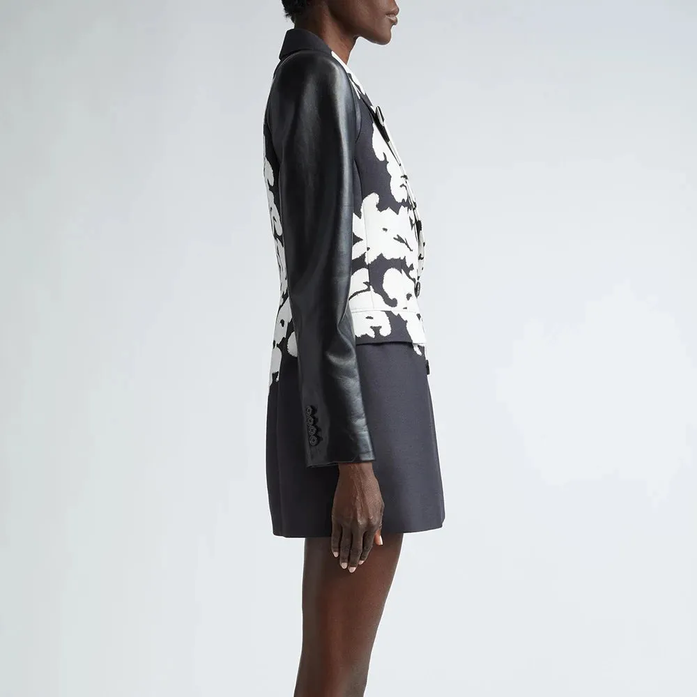 Hit Color Spliced Button Lapel Long Sleeve Tunic Coat