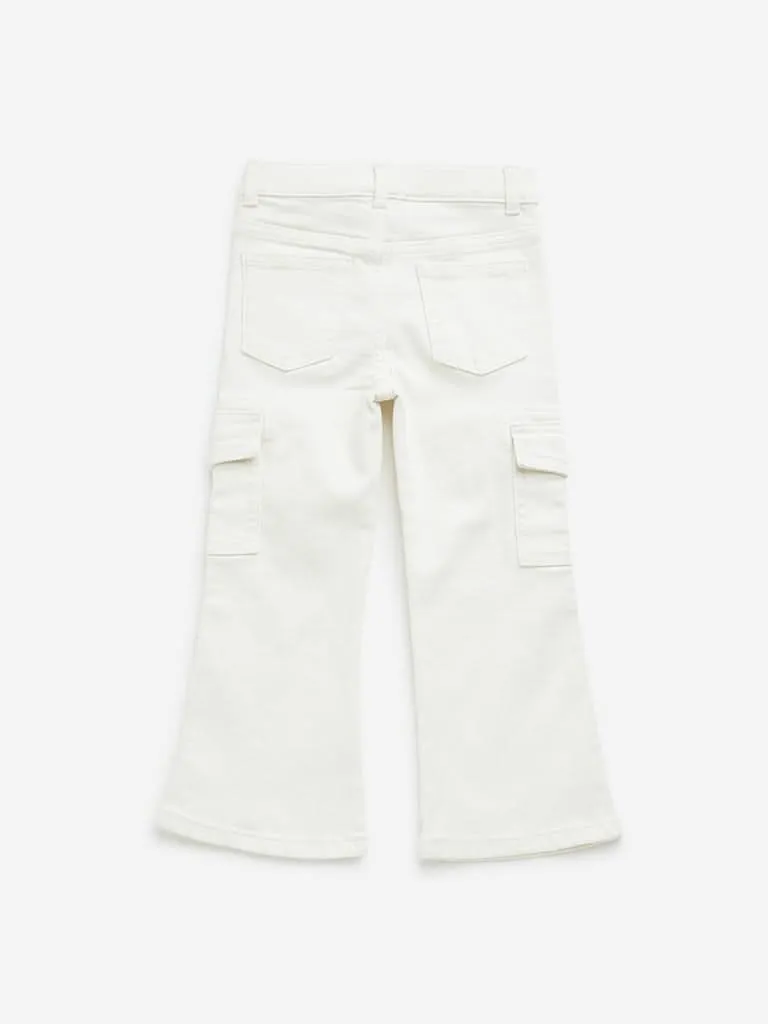 HOP Kids White Straight - Fit High - Rise Jeans