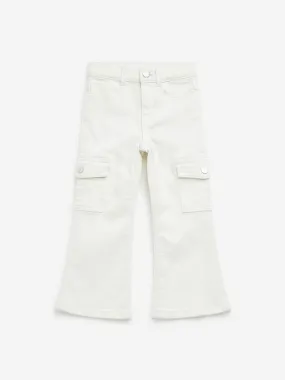 HOP Kids White Straight - Fit High - Rise Jeans