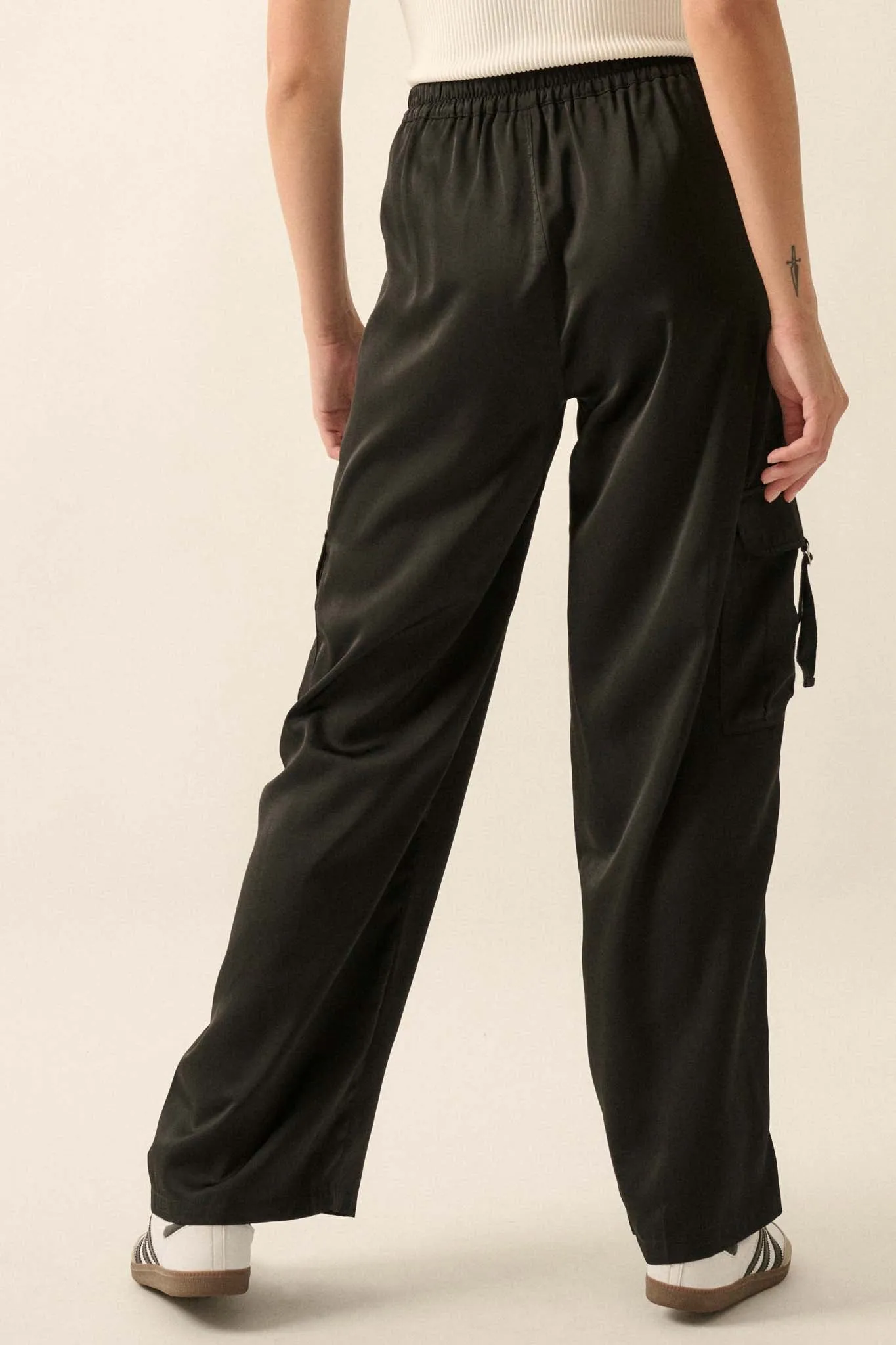 In the Pocket Matte Satin Cargo Pants
