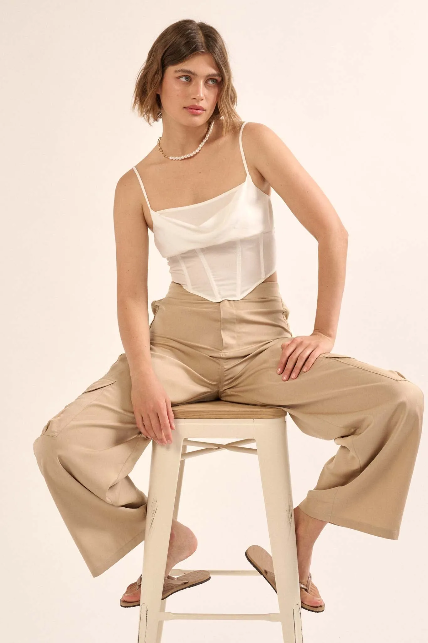 In the Pocket Matte Satin Cargo Pants