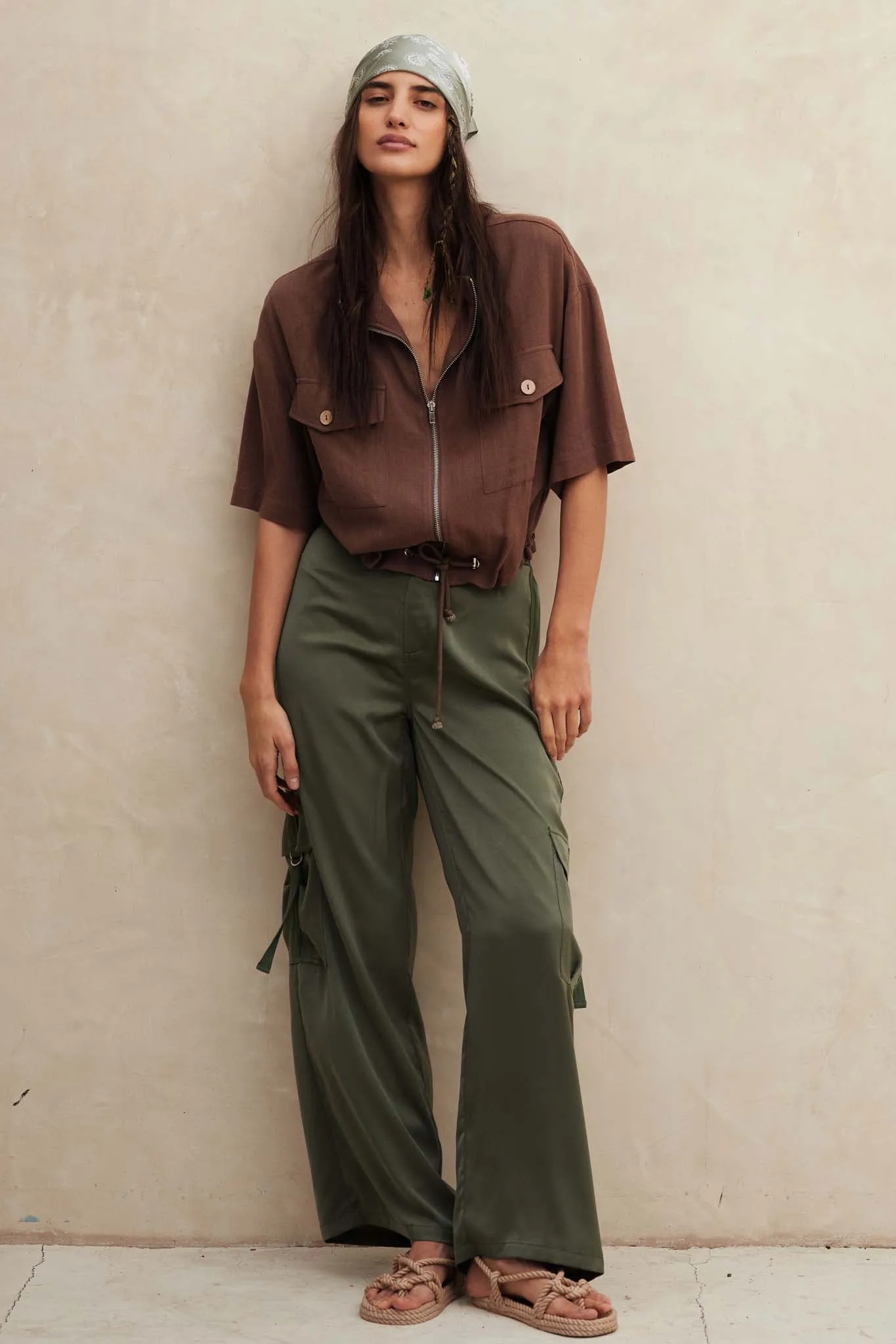 In the Pocket Matte Satin Cargo Pants