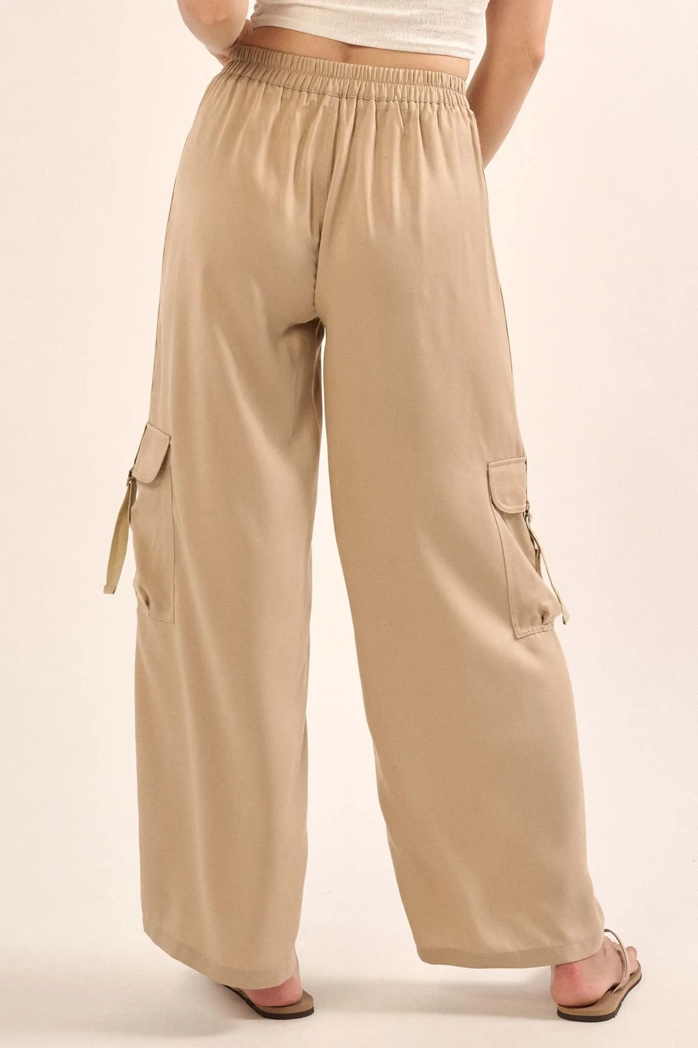In the Pocket Matte Satin Cargo Pants