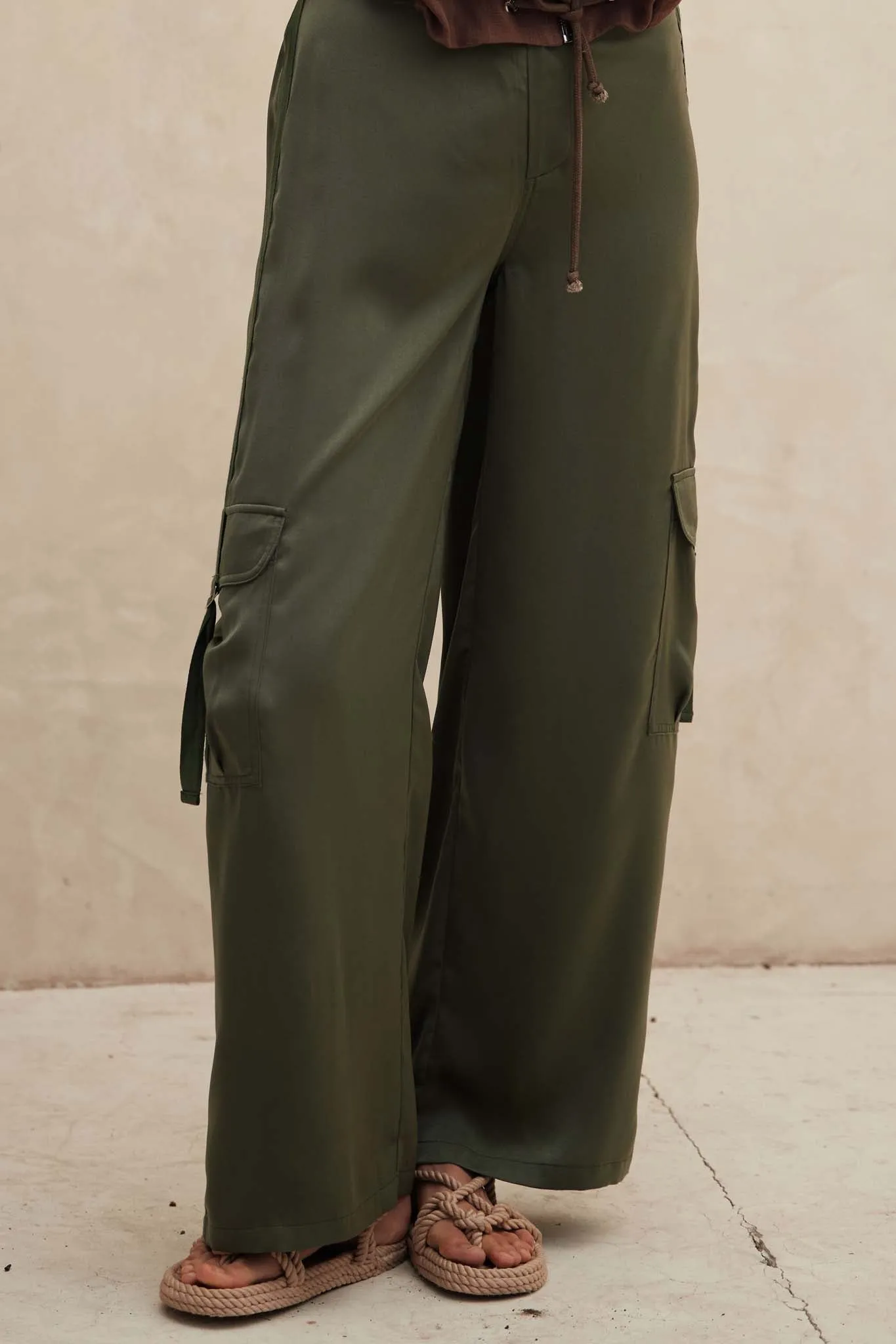 In the Pocket Matte Satin Cargo Pants