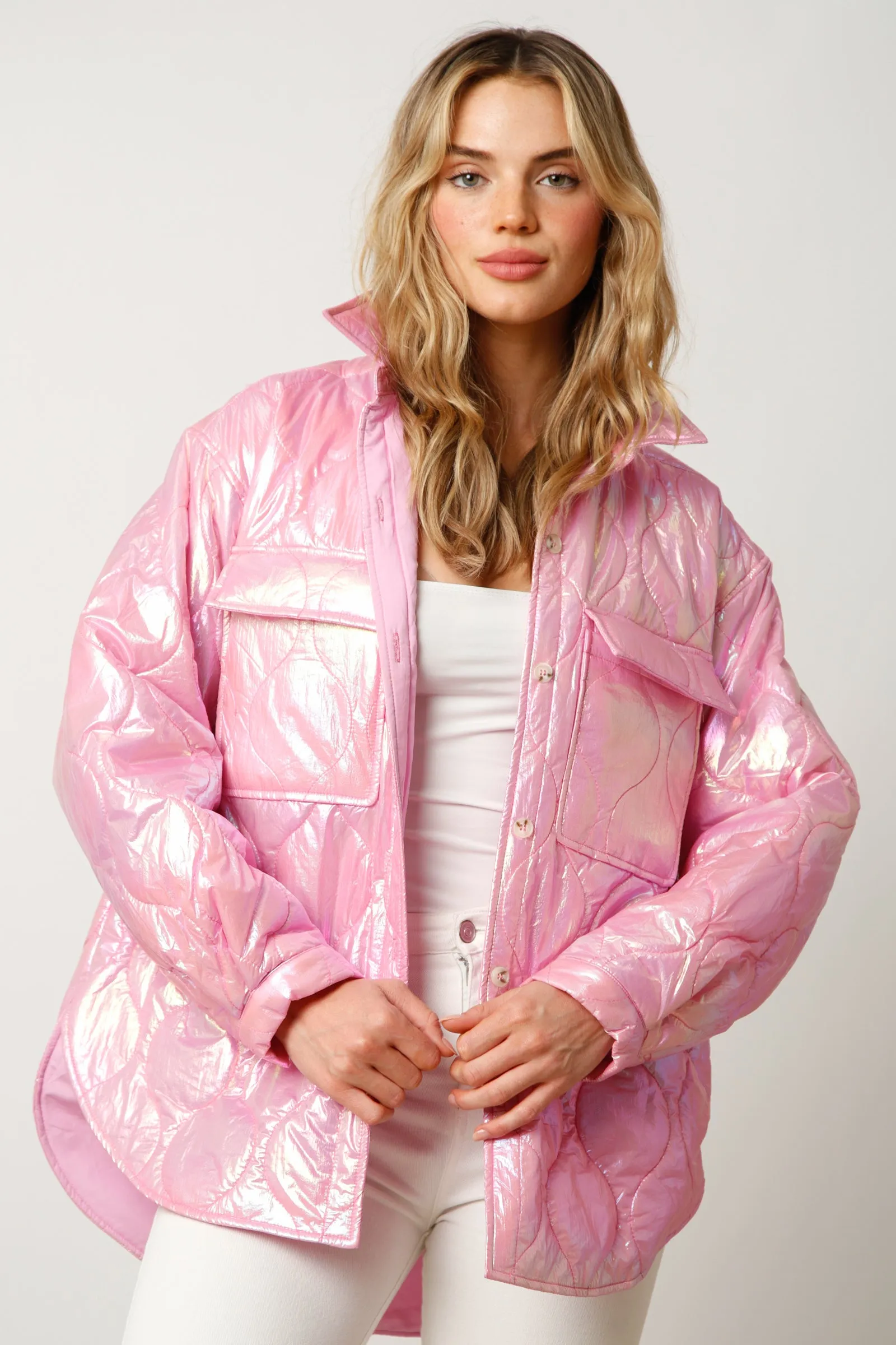 Iridescent Puffer Jacket