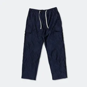 Italian Wrinkle Cargo Pant - Navy