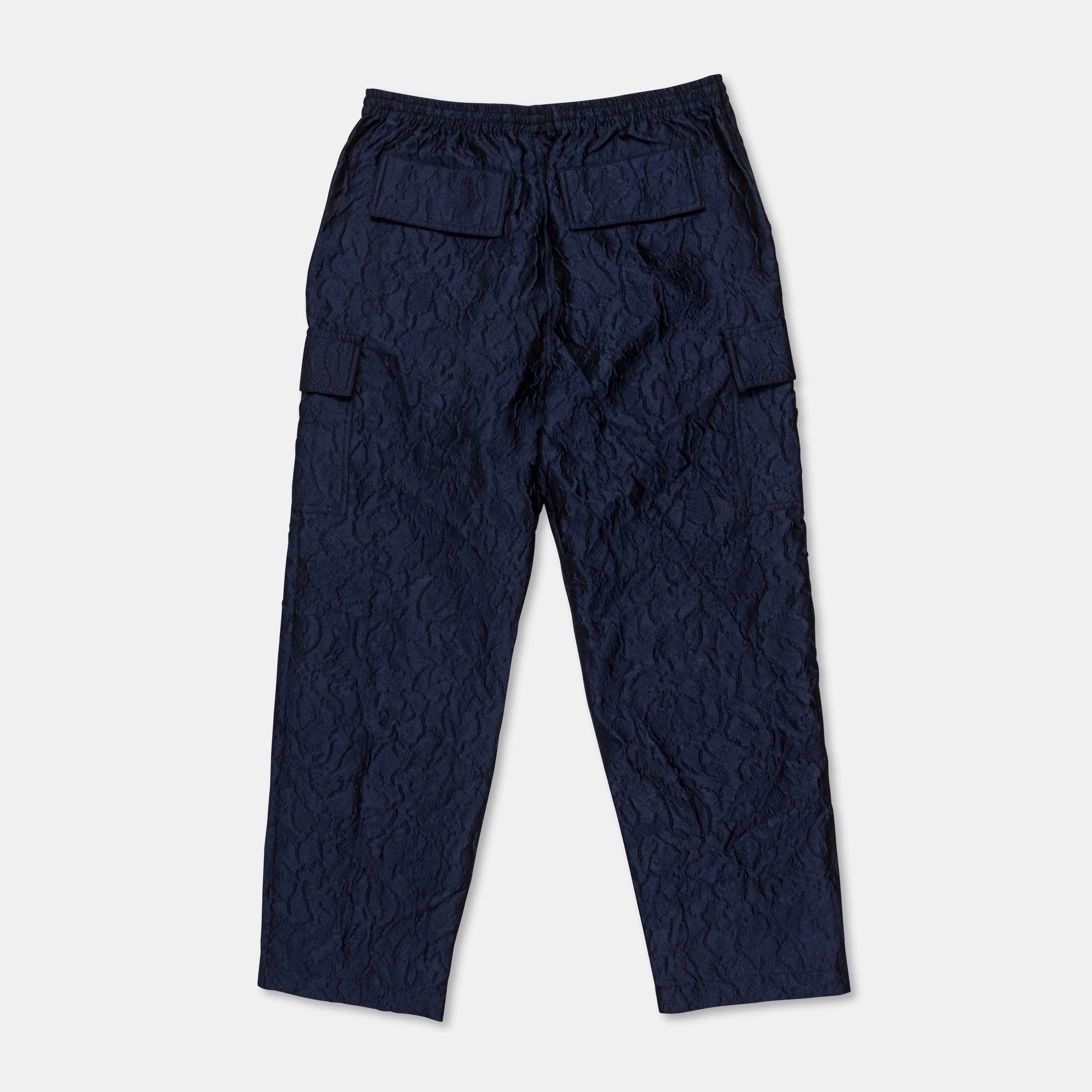 Italian Wrinkle Cargo Pant - Navy