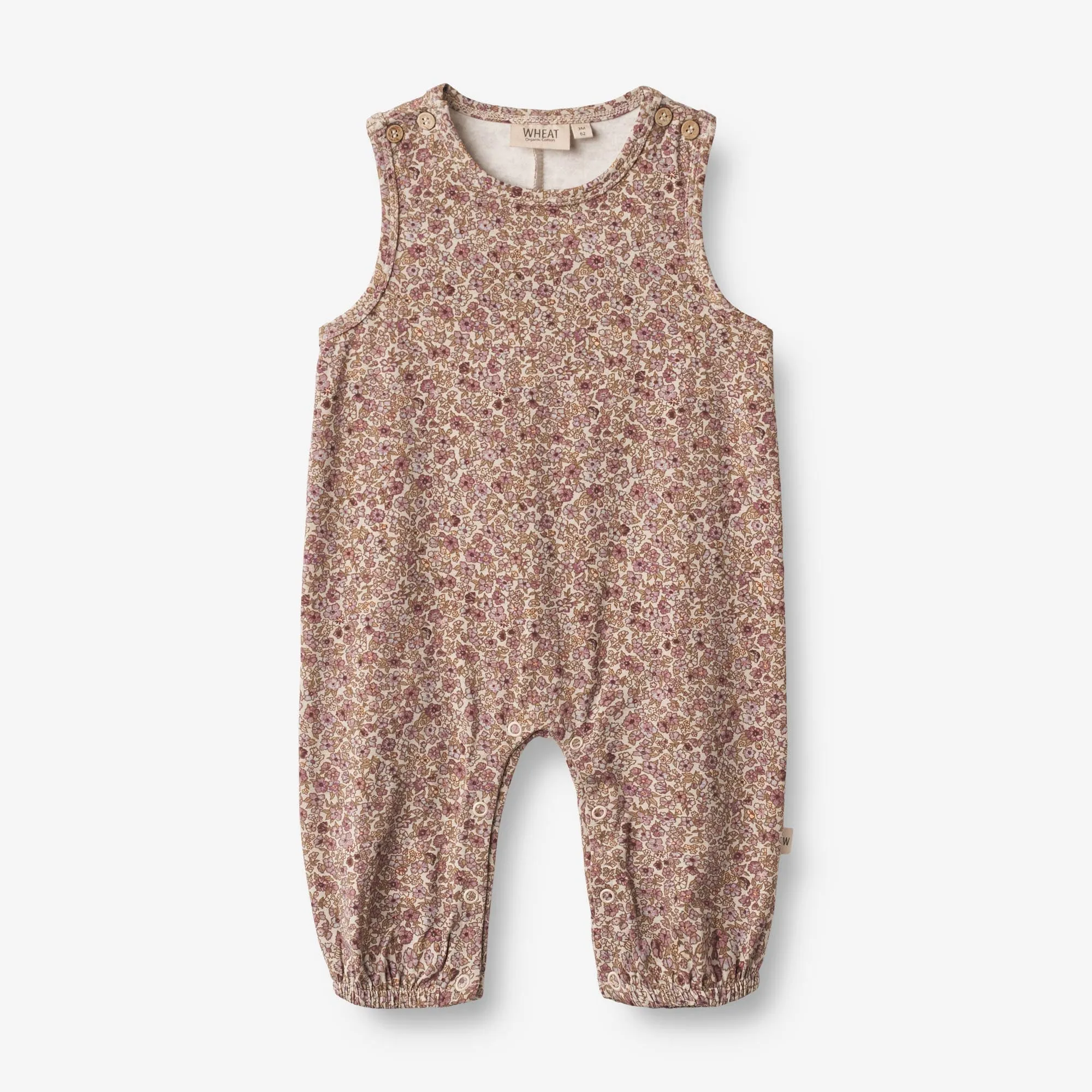 Jumpsuit Joey | Baby - grey rose flowers