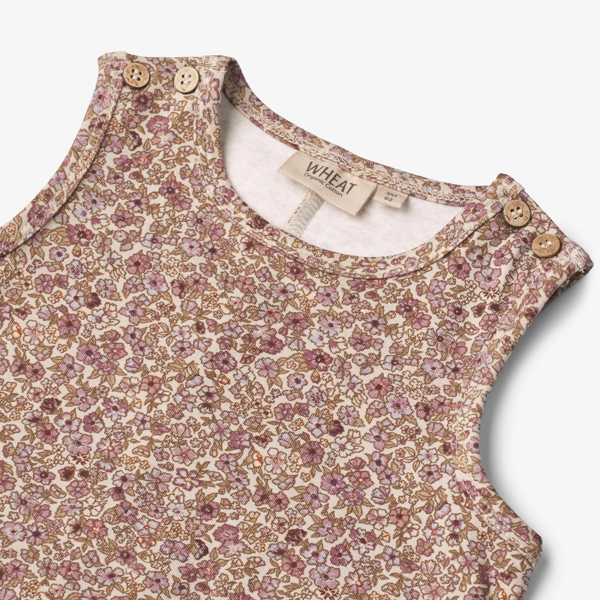 Jumpsuit Joey | Baby - grey rose flowers