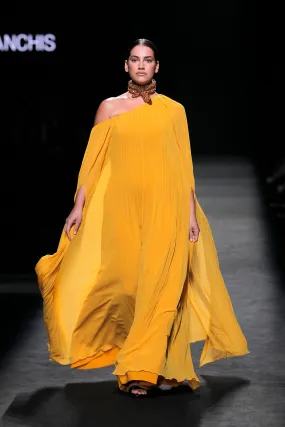Jumpsuit with Pleated Cloak