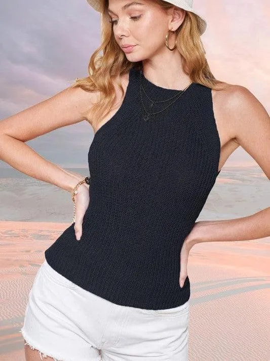 Just Chic Enough Knit Halter Top