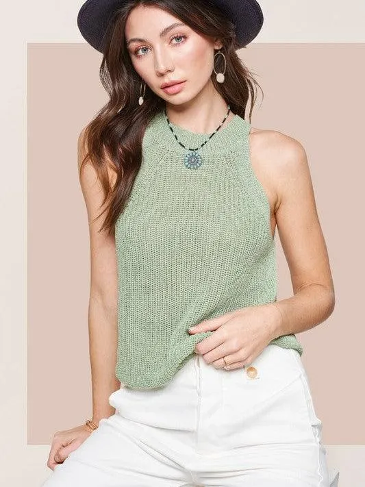 Just Chic Enough Knit Halter Top