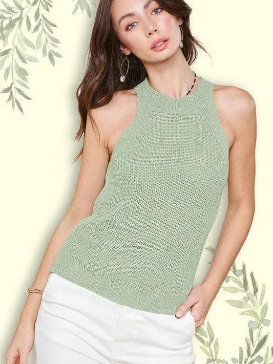Just Chic Enough Knit Halter Top