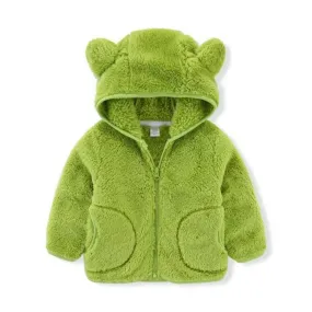 Kids' Beary Comfy Sherpa Jacket in Green