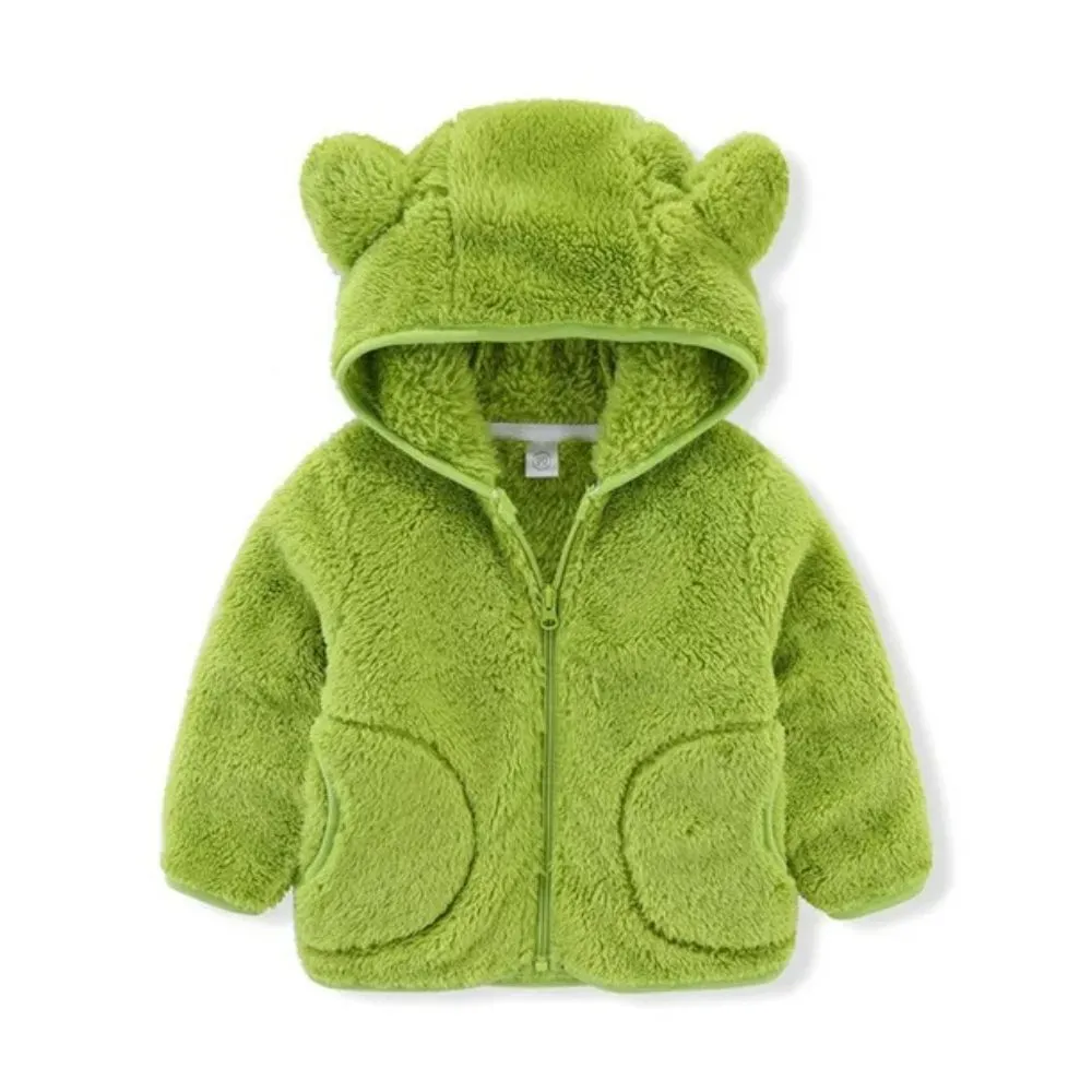 Kids' Beary Comfy Sherpa Jacket in Green