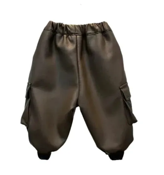 Leather Cargo Pants