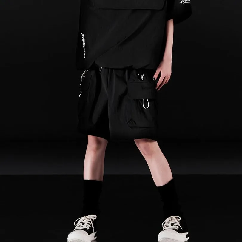 LifeWork Cargo Nylon Shorts Black