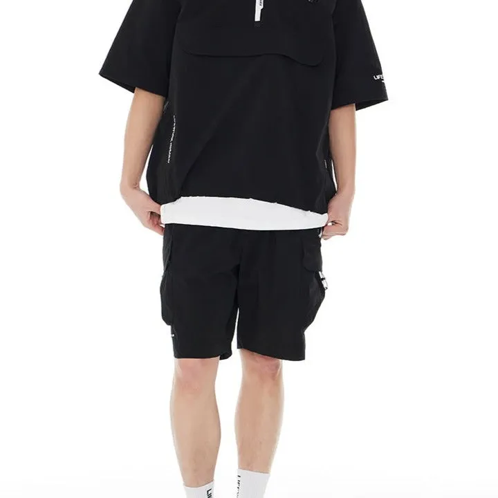 LifeWork Cargo Nylon Shorts Black